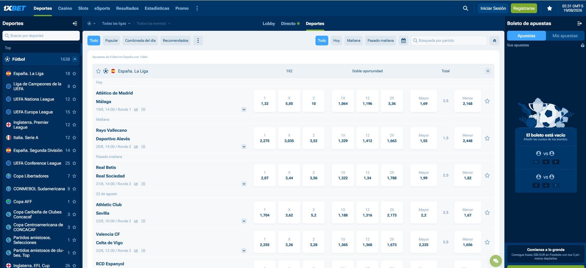 1xbet españa sportsbook