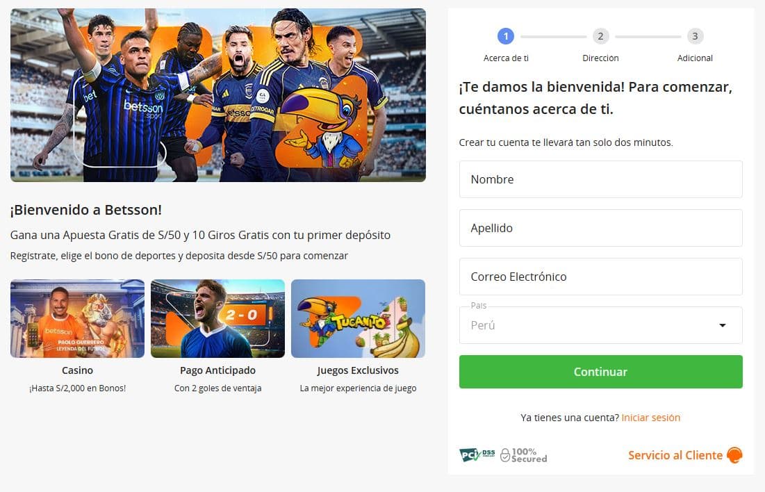 Registro Betsson Perú