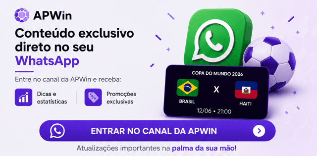 apwin-whatsapp-brasil-haiti-copa-2026-banner-02 Banner da APWin promovendo conteúdo exclusivo no WhatsApp com informações sobre Brasil x Haiti na Copa do Mundo 2026.