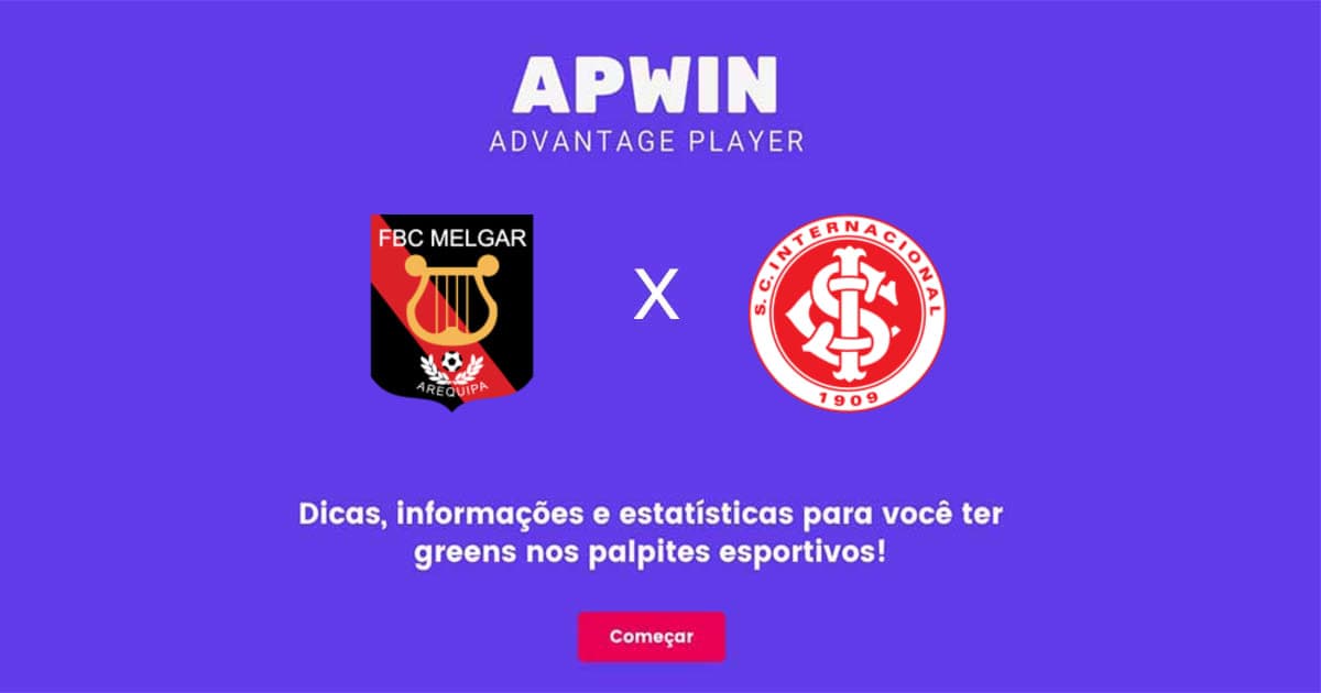 Melgar x Internacional Estatísticas | 04/08/2022 | APWin