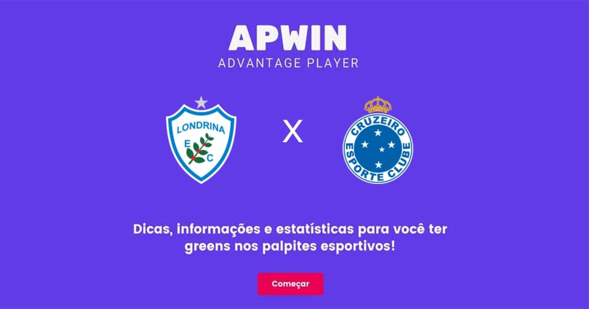 Londrina x Cruzeiro Estatísticas | 09/08/2022 | APWin