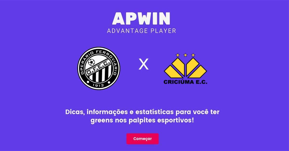 Operário PR x Criciúma Estatísticas | 07/05/2022 | APWin