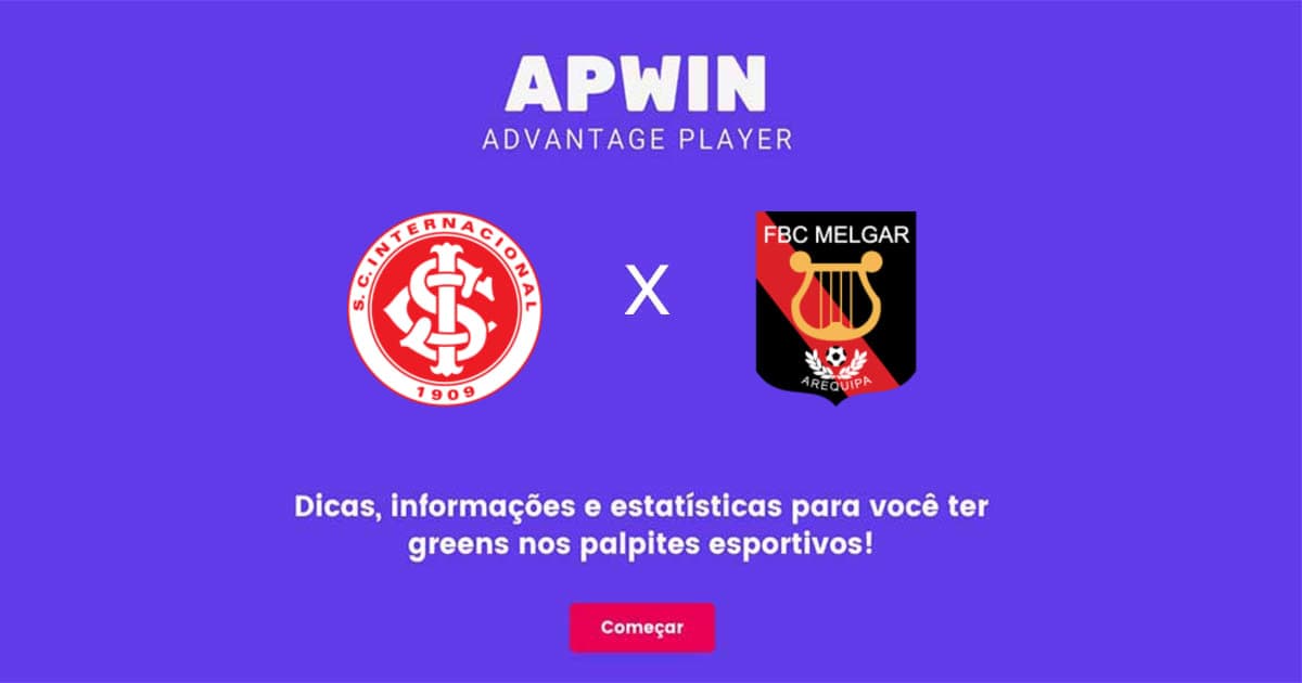 Internacional x Melgar Estatísticas | 11/08/2022 | APWin