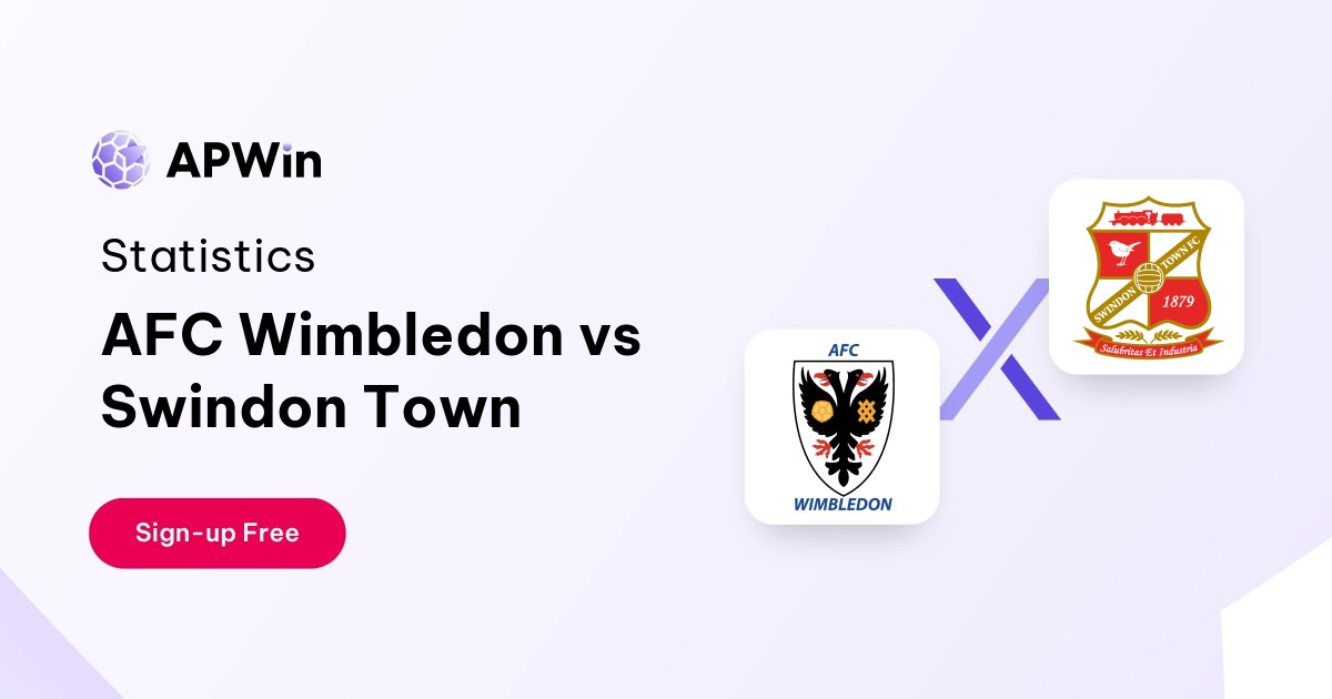 AFC Wimbledon vs Swindon Town Stats 09/12/2023 APWin