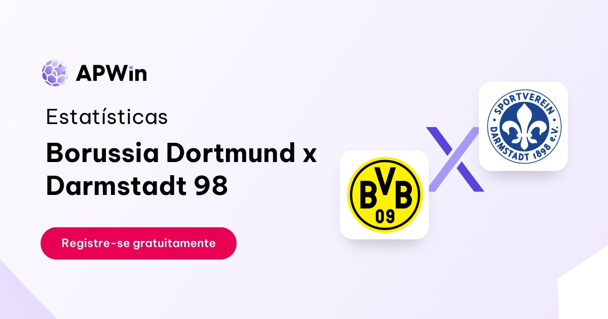 Borussia Dortmund x Darmstadt 98: Estatísticas, Placar e Odds