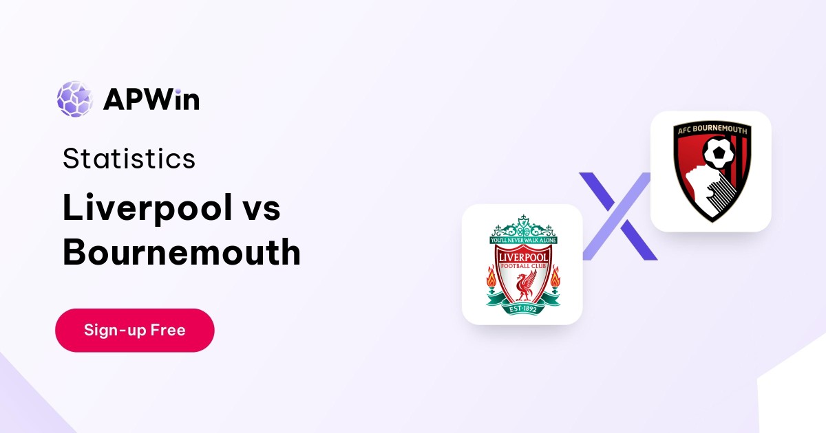 Liverpool vs AFC Bournemouth Stats 19/08/2023 APWin