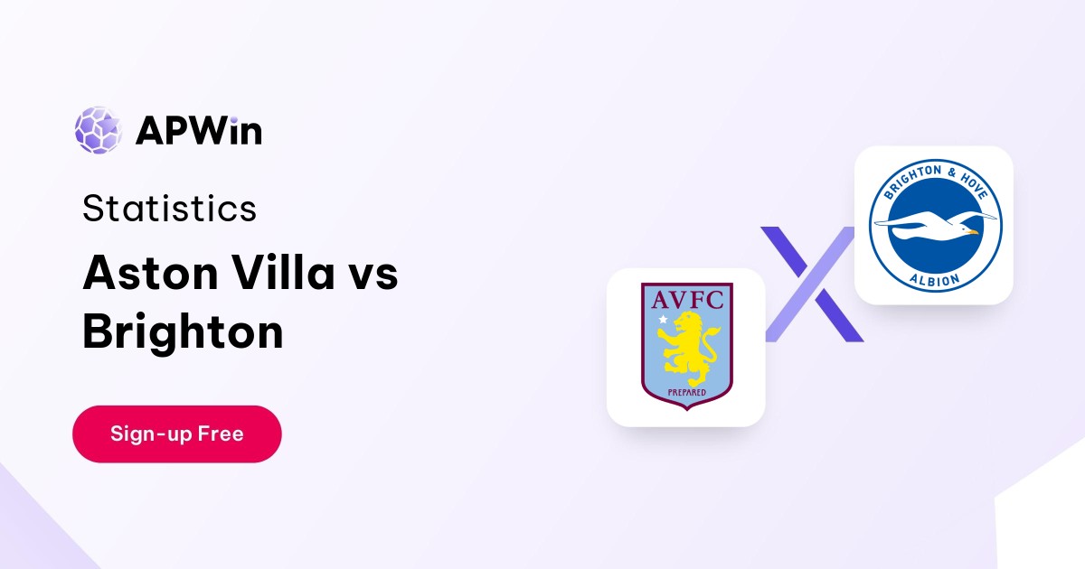 Aston Villa vs Brighton & Hove Albion Stats 30/09/2023 APWin