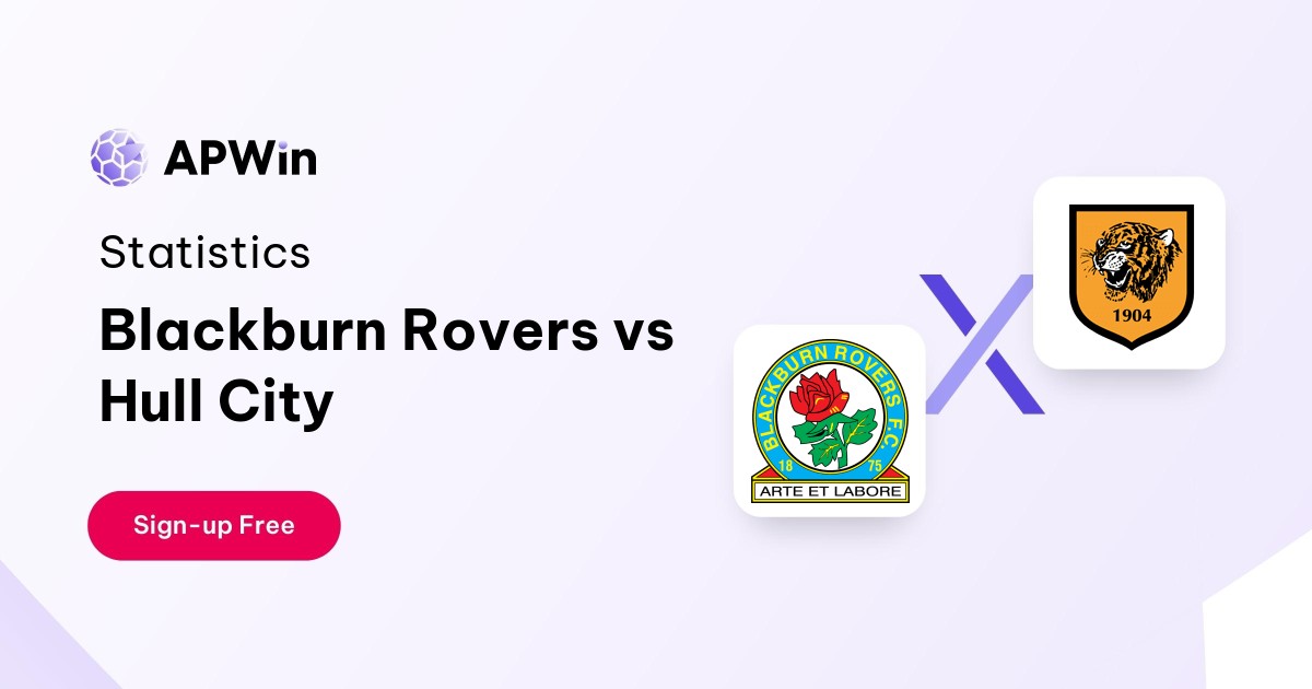 Blackburn Rovers vs Hull City Stats 19/08/2023 APWin