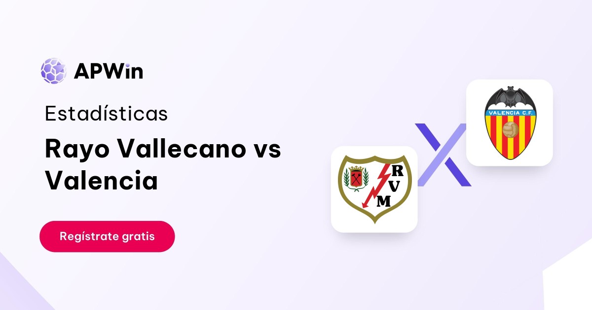 Rayo Vallecano vs Valencia Estadísticas 19/12/2023 APWin