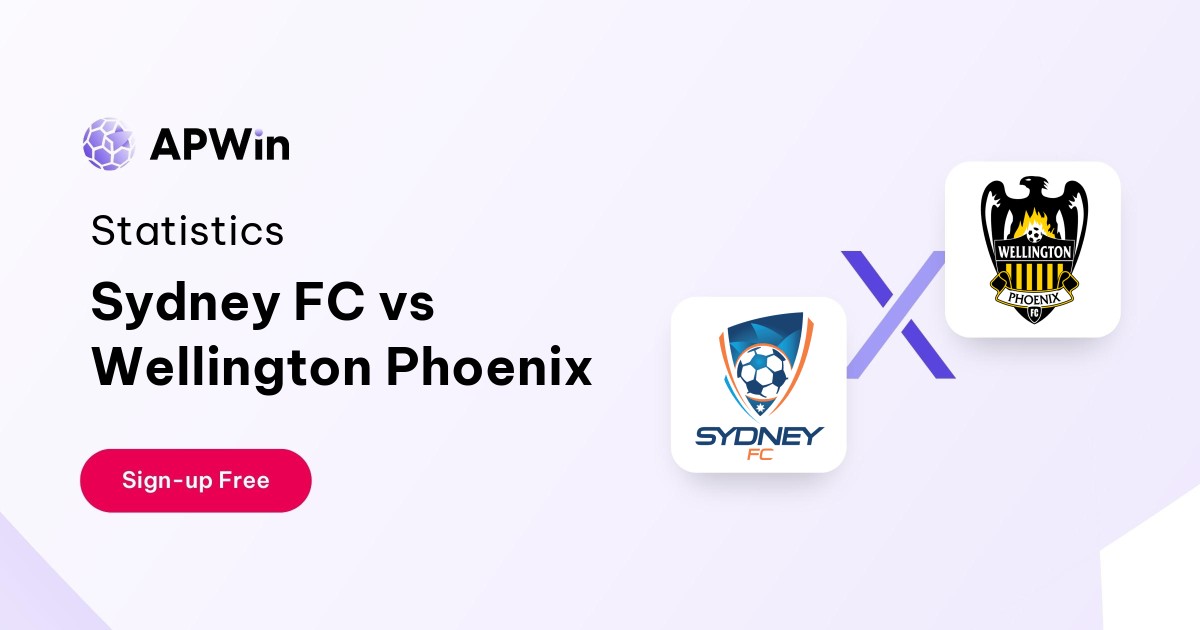 Sydney FC vs Wellington Phoenix Stats 29/12/2023 APWin