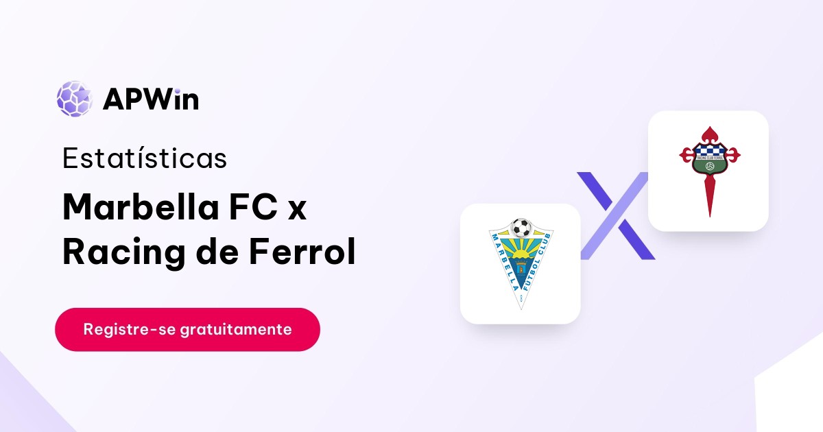 Marbella FC x Racing Club de Ferrol Estatísticas 01/11/2023 APWin