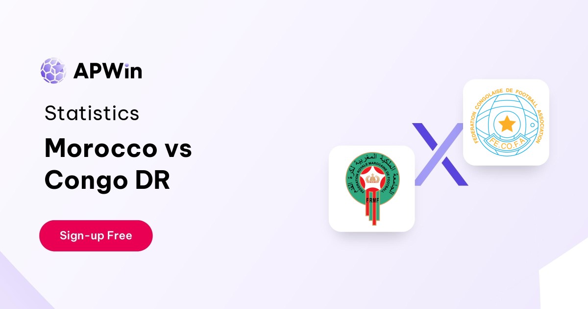 Morocco vs Congo DR Stats 21/01/2024 APWin