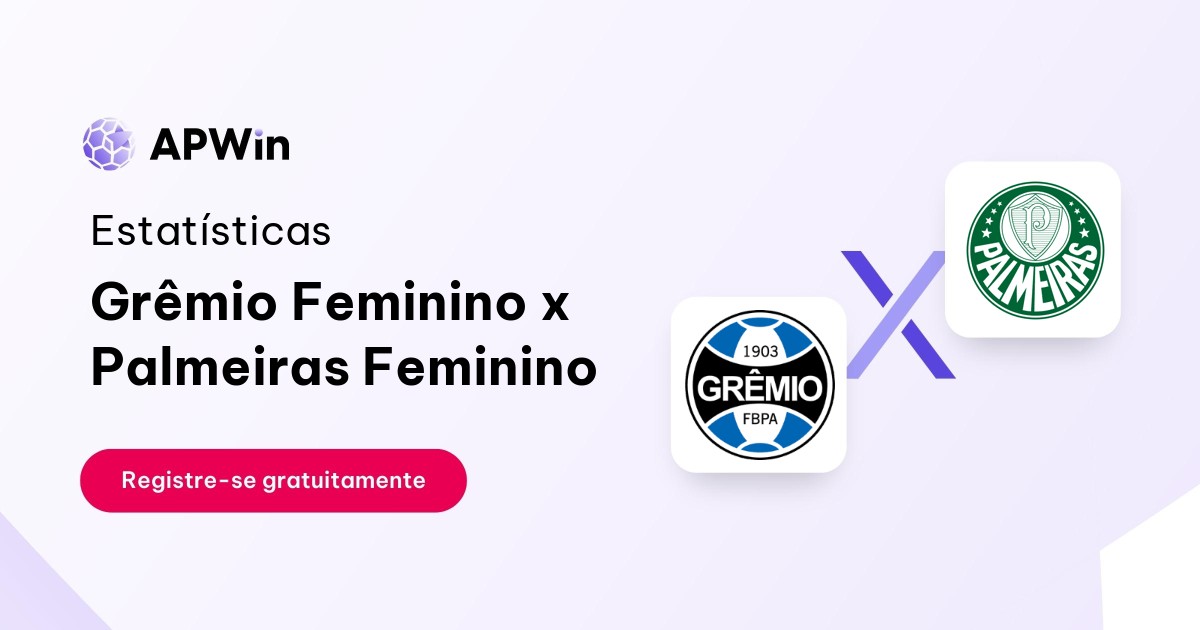 Grêmio Feminino x Palmeiras Feminino: Estatísticas, Placar e Odds