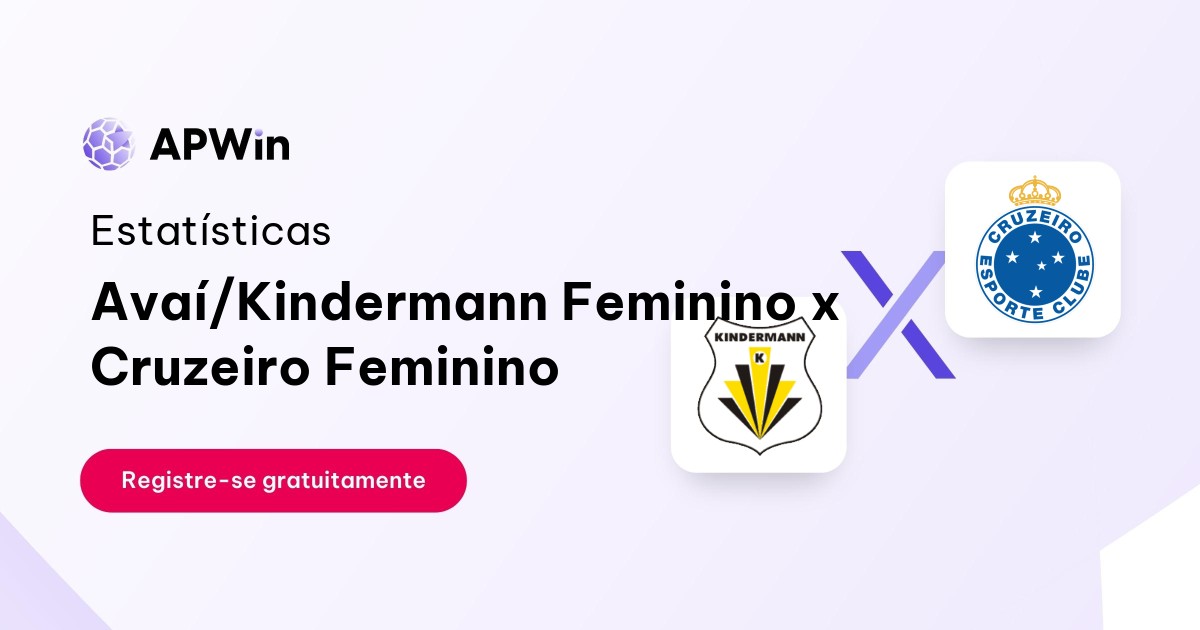 Avaí/Kindermann x Cruzeiro Feminino: Estatísticas, Placar e Odds