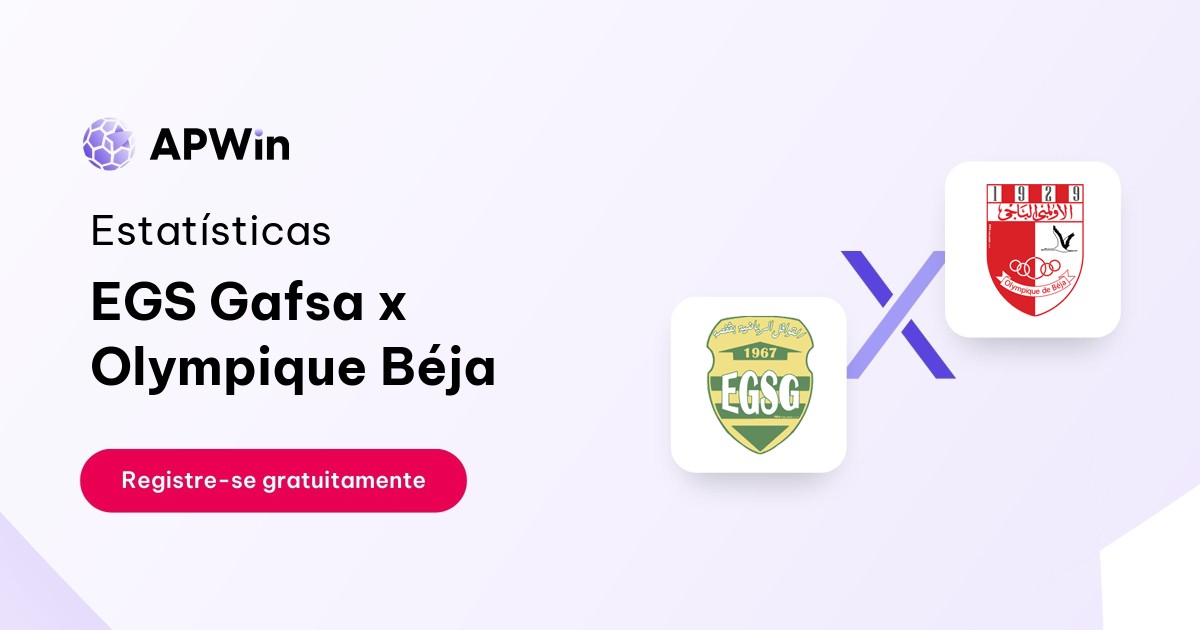 Palpite EGS Gafsa x Olympique Béja 14/06 Campeonato Tunisiano