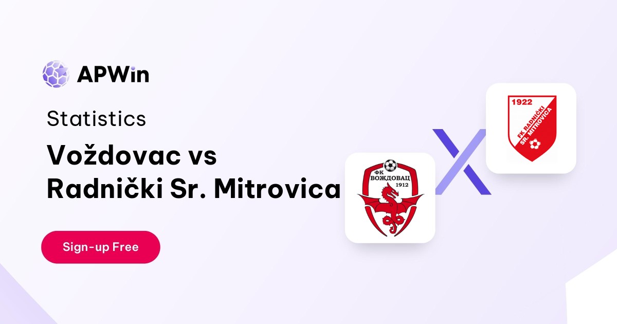 Voždovac vs Radnički Sr. Mitrovica Preview, Livescore and H2H