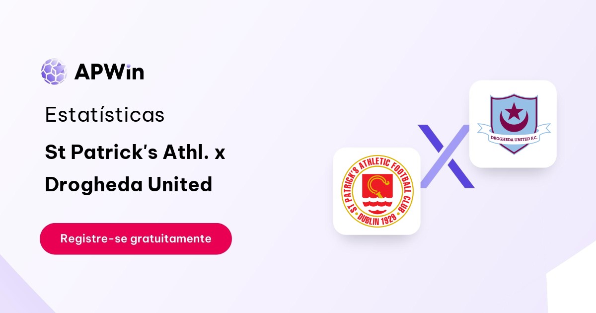 St Patrick's Athl. x Drogheda United: Placar ao Vivo, H2H e Resultados