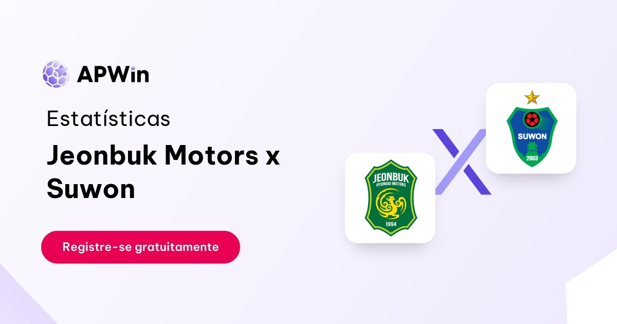 Jeonbuk Motors x Suwon: Placar ao Vivo, H2H e Resultados