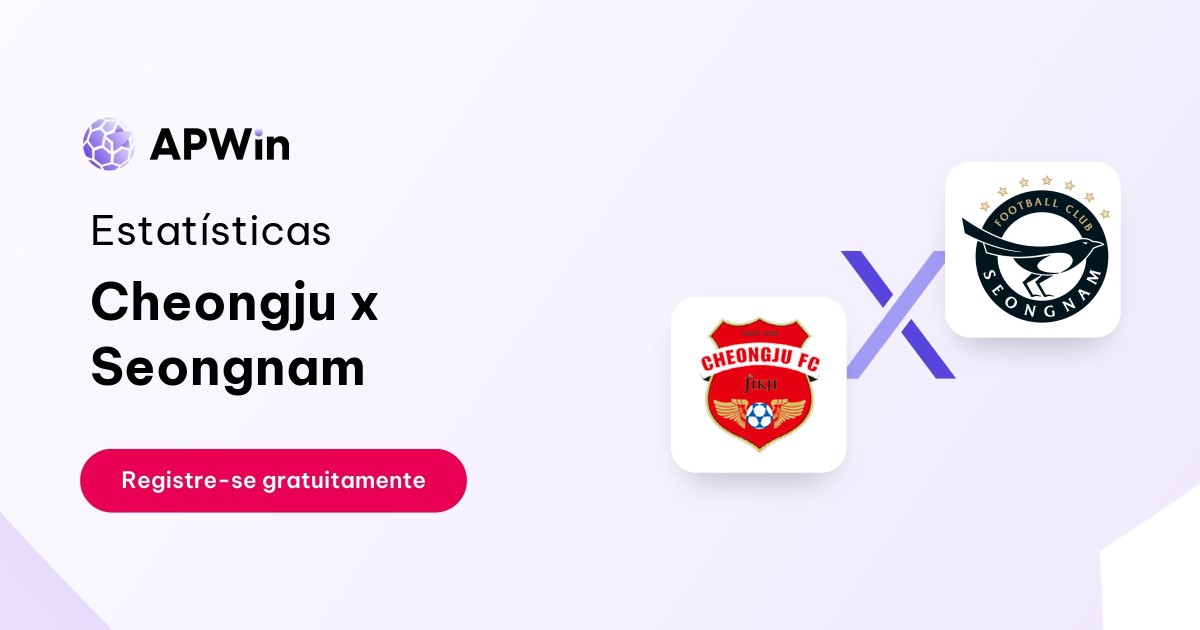 Cheongju x Seongnam: Placar ao Vivo, H2H e Resultados