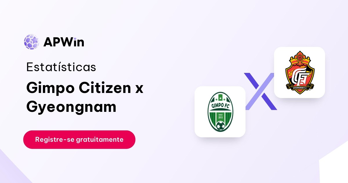 Gimpo Citizen x Gyeongnam: Placar ao Vivo, H2H e Resultados