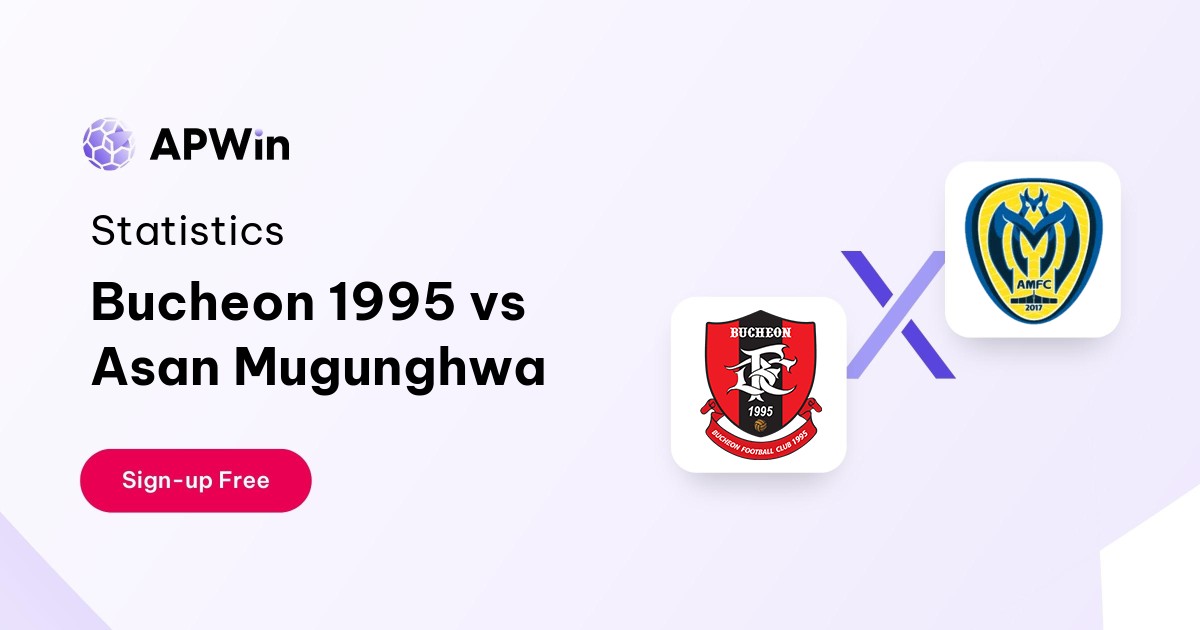 Bucheon 1995 vs Asan Mugunghwa Preview, Livescore and H2H