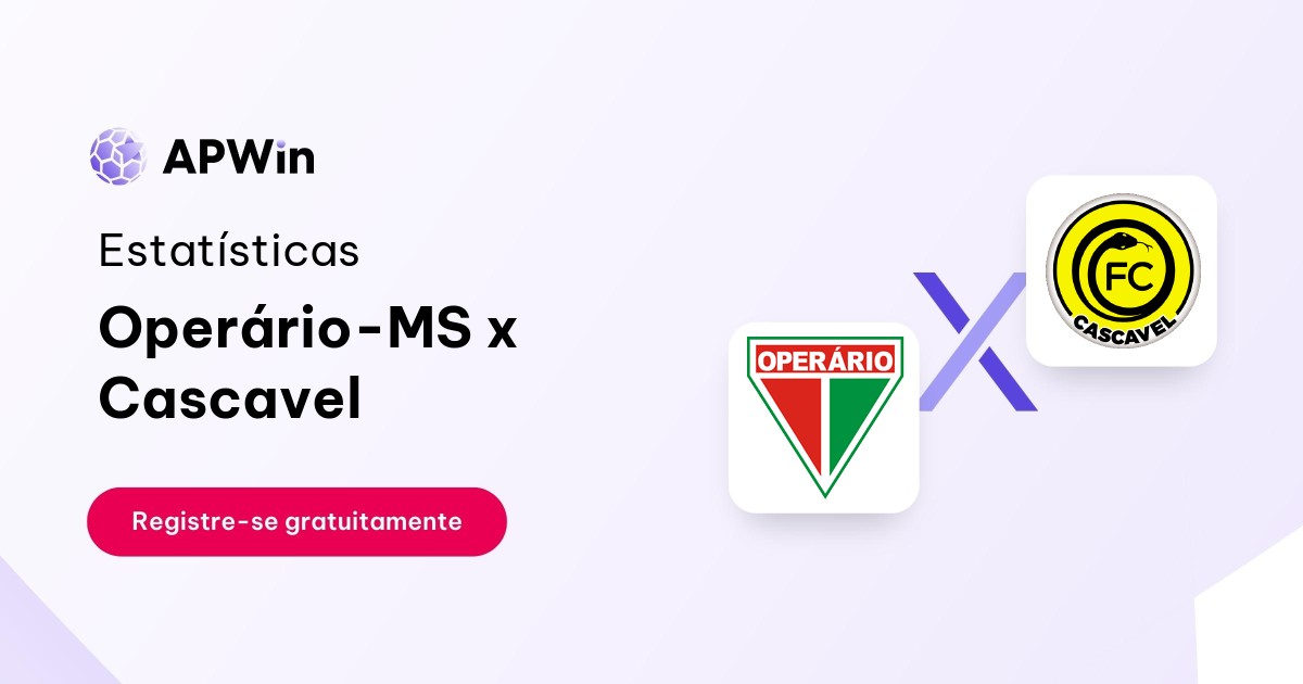 Operário-MS x Cascavel: Placar ao Vivo, H2H e Resultados