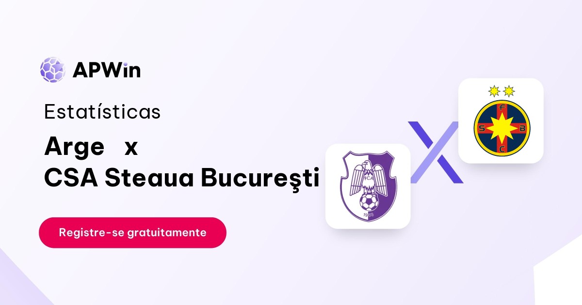 Argeș x CSA Steaua Bucureşti: Placar ao Vivo, H2H e Resultados