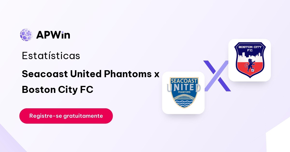 Seacoast United Phantoms x Boston City FC: Placar ao Vivo, H2H e Resultados
