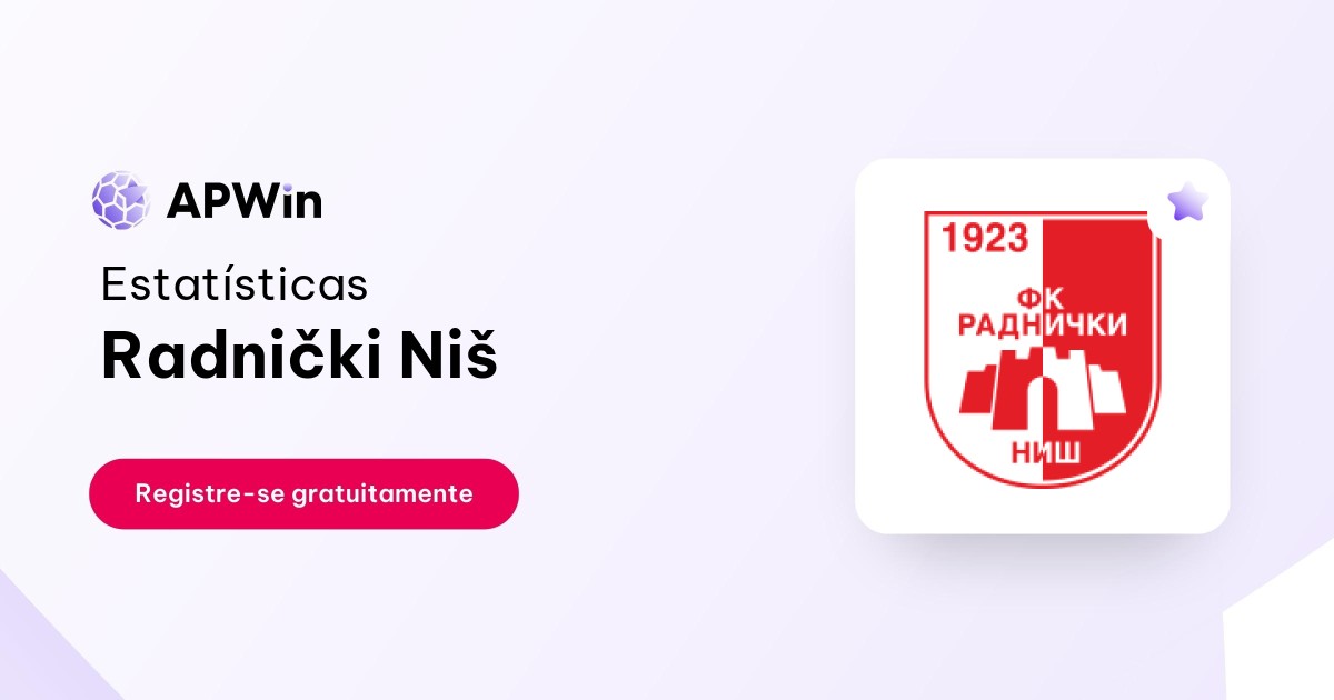 Radnički Niš: Tabela, Estatísticas e Jogos - Sérvia