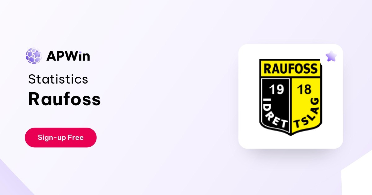 Raufoss Table Stats and Fixtures Norway APWin