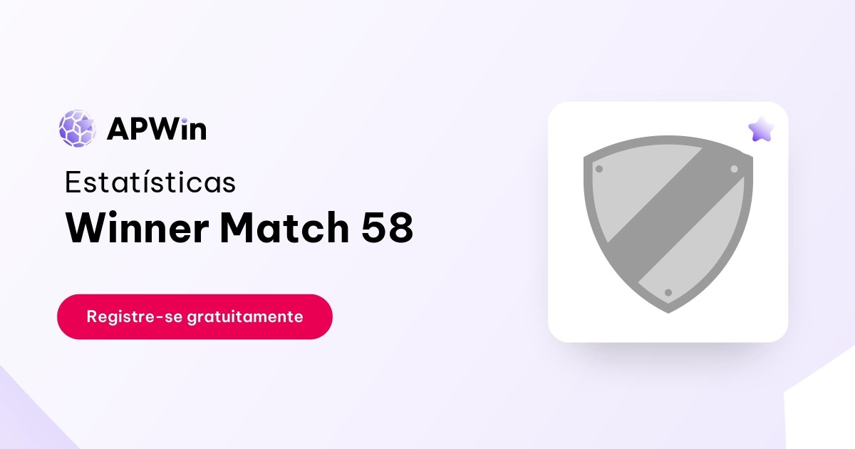 Winner Match 58 Estatísticas de Gols em 2025